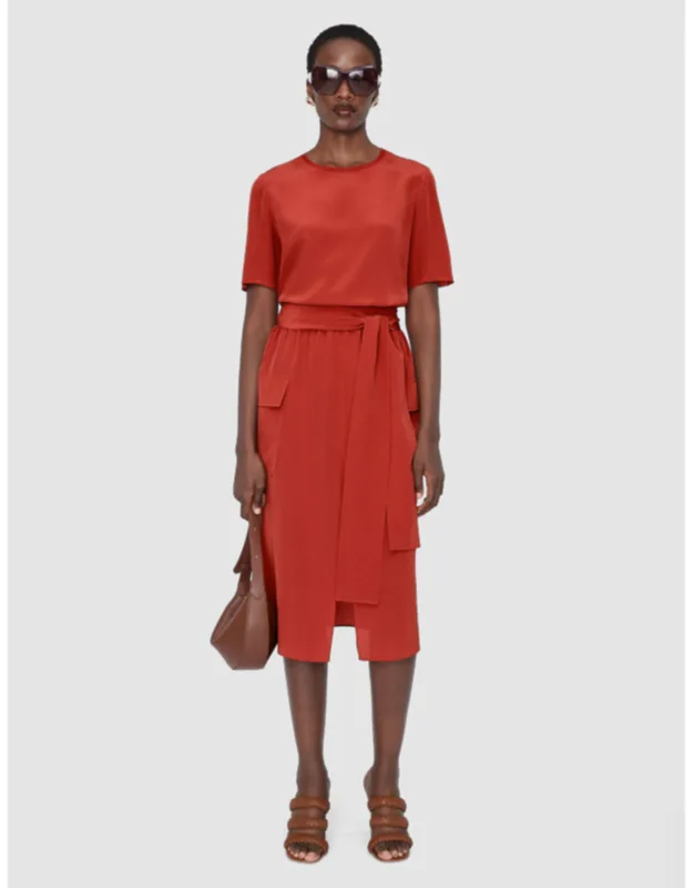 Crepe De Soie Silk Skirt