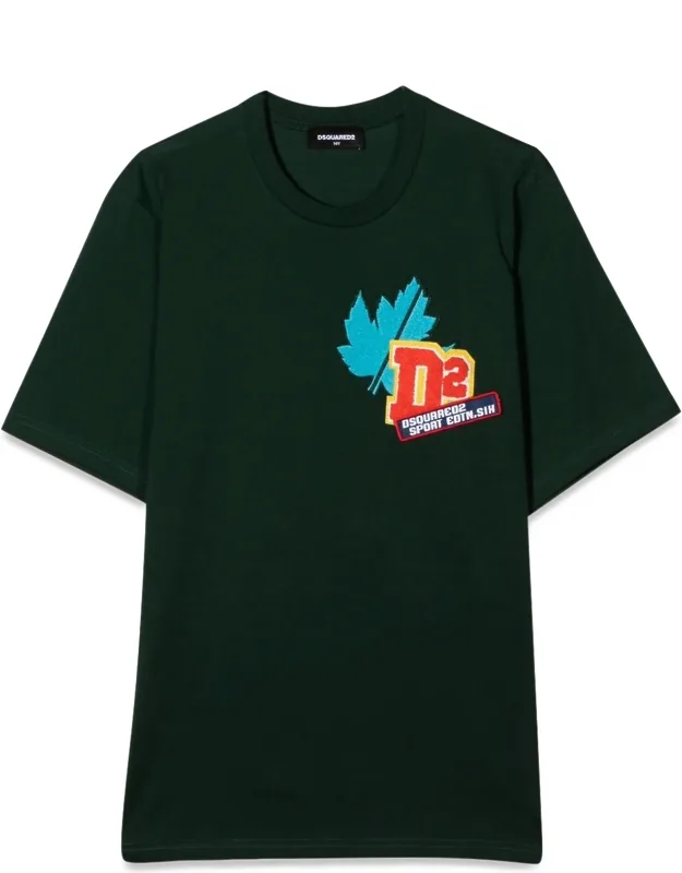 T-shirt With Front Applied Patch