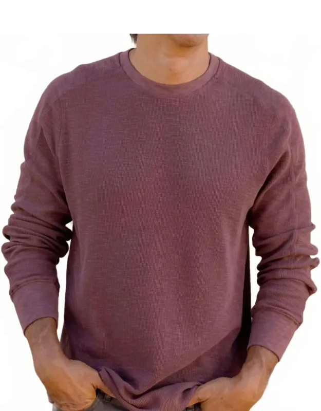 Cotton Waffle Crewneck Tee