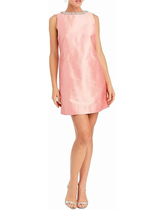 Embellished Shift Mini Dress