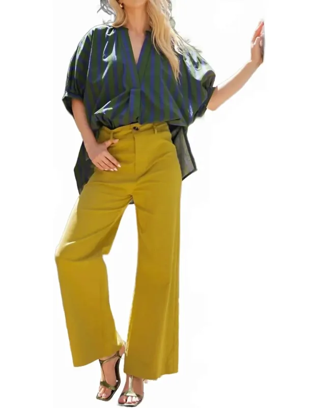 High-waist Straight Pants