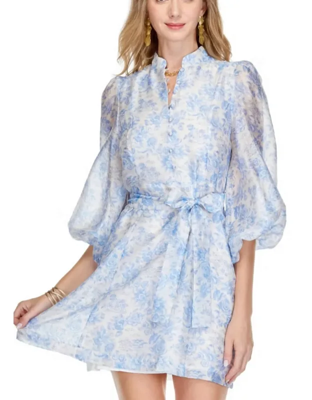 Stand Collar A-line Dress