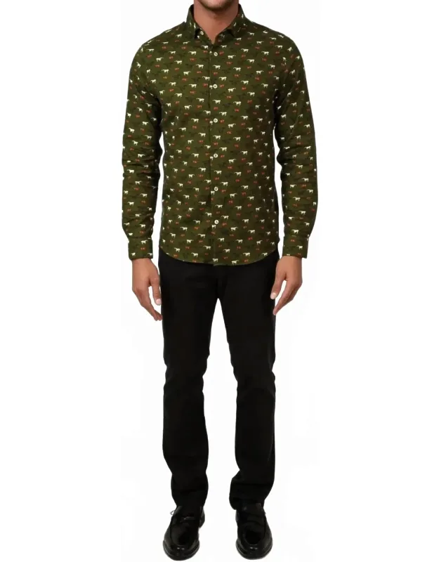 Printed Wild Stallions Long Sleeve Shirt