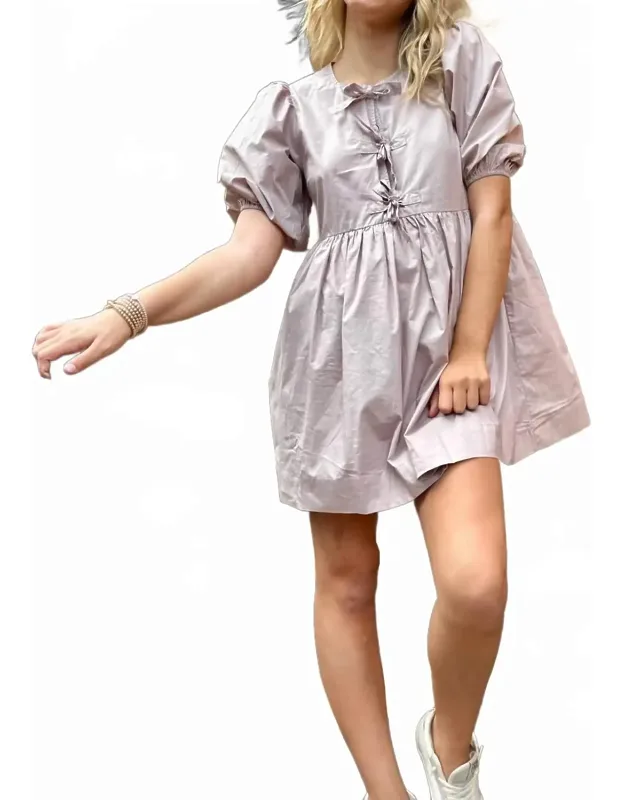 French Bow Mini Dress