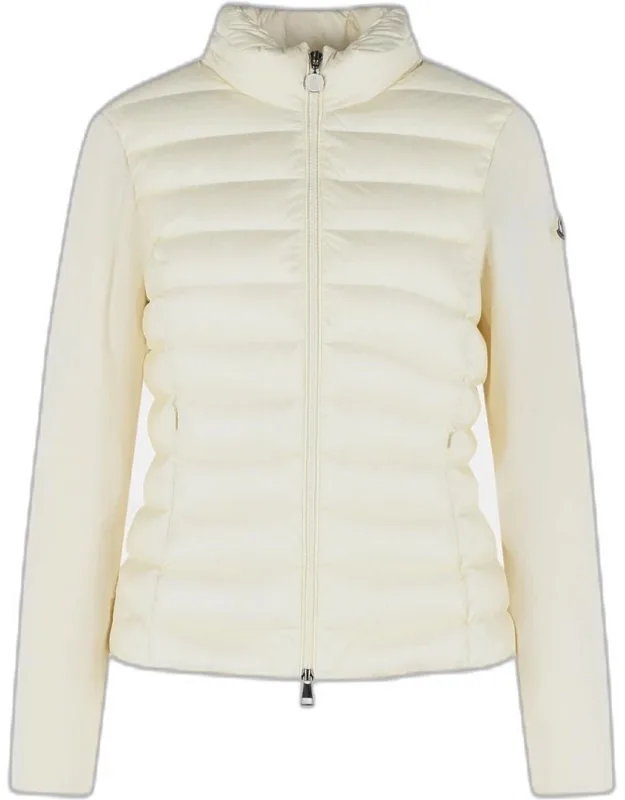 Padded Virgin Wool Cardigan With Zip