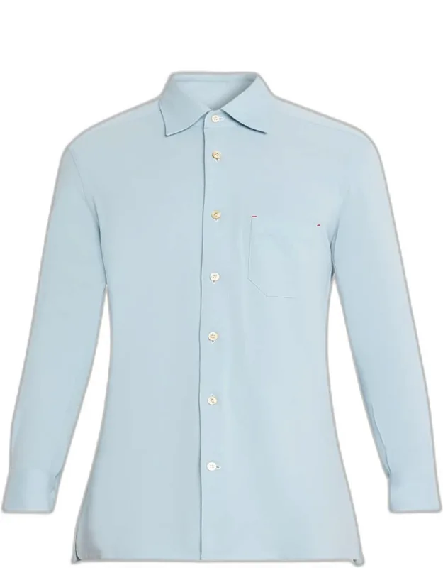 Cotton Pique Button-down Shirt