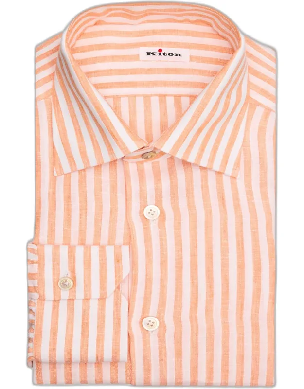 Linen Candy Stripe Dress Shirt