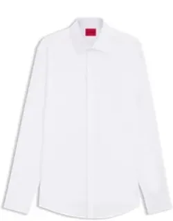 Slim-fit Shirt With Logo Jacquard