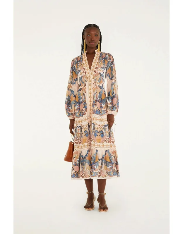 Pleated Midi Dress