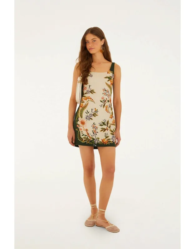Nature Square Neck Mini Dress