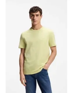 Boss Slub-cotton T-shirt With Logo Detail
