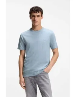 Slub-cotton T-shirt With Logo Detail - Soft Jersey, Straight Fit.