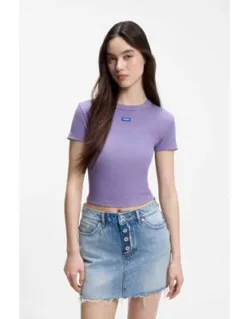 Logo-badge Slim-fit T-shirt In Stretch Cotton
