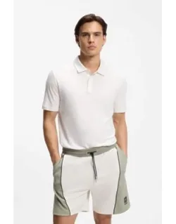 Slub-interlock Polo Shirt In A Slim Fit
