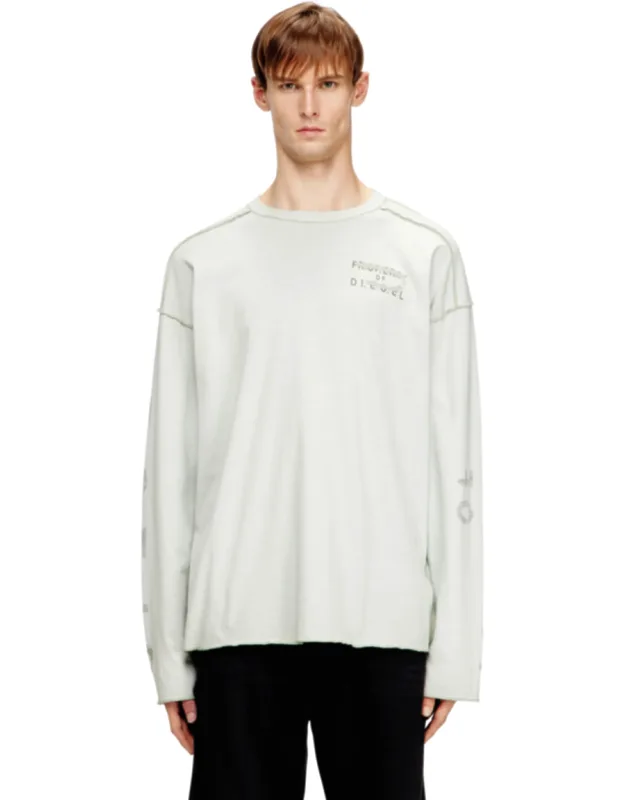 Relaxed Long-sleeve T-shirt With Printed Sleeves