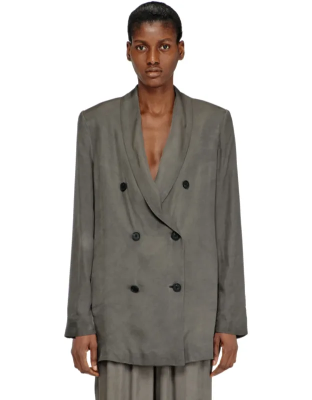 Blazer In Treated Fluid Viscose