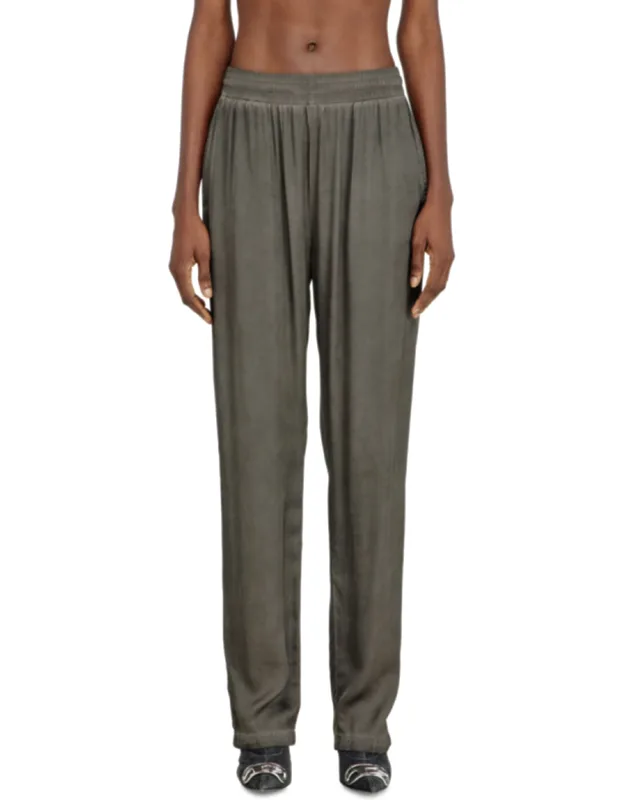 Fluid Pants In Pigment-dyed Satin