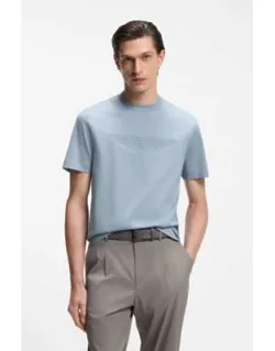 Mercerized Cotton T-shirt With Wing Detail
