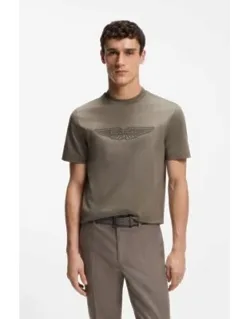 Mercerized Cotton T-shirt With Wing Detail