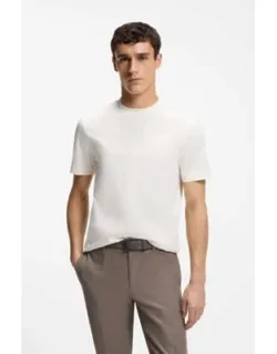 Mercerized Cotton T-shirt With Wing Detail