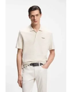 Boss X Aston Martin Polo Shirt In Cotton Jacquard - Iconic Wings, Impeccable Craftsmanship