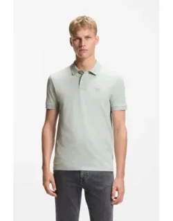 Stretch-cotton Slim-fit Polo Shirt With Logo Patch