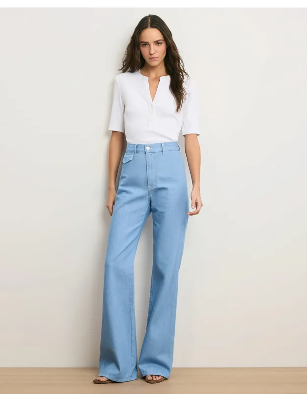 Crosbie Flap-pocket Slim Wide-leg Jeans