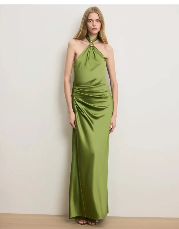 Izaren Halter Maxi Dress