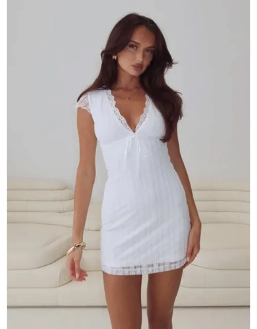 Ilaine Lace Mini Dress V-neck Petal Sleeves
