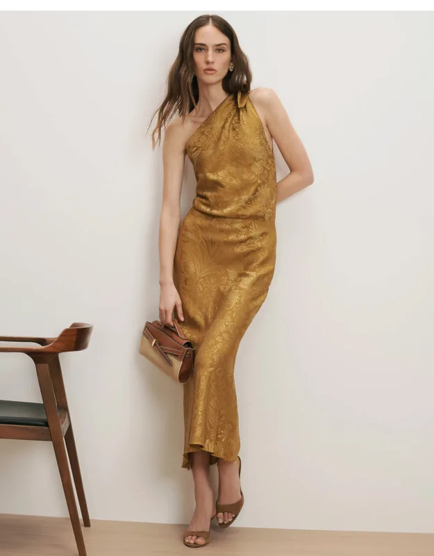 One-shoulder Midi Dress