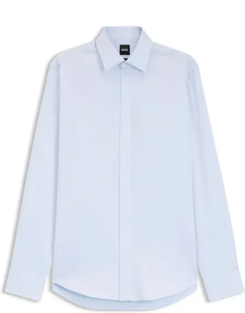 Regular-fit Shirt In Italian Monogrammed Cotton