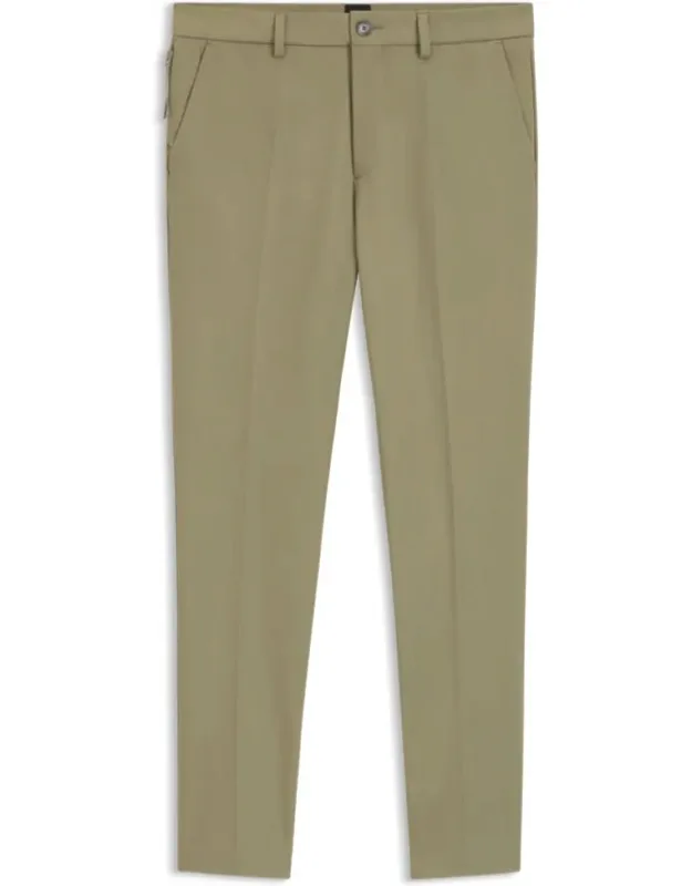 Slim-fit Pants In Twill With Secure Zippered Side Pocket And Four-way Stretch