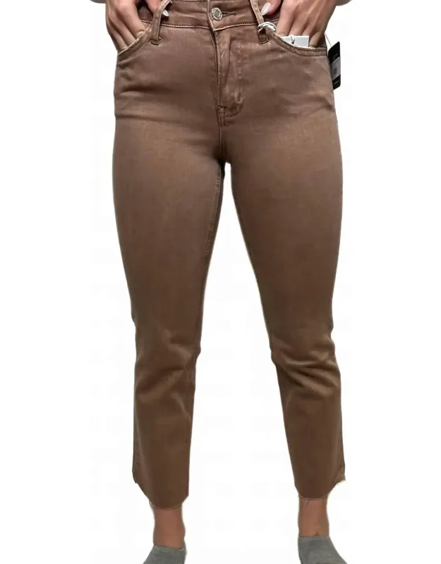 Cropped Straight Leg Jeans