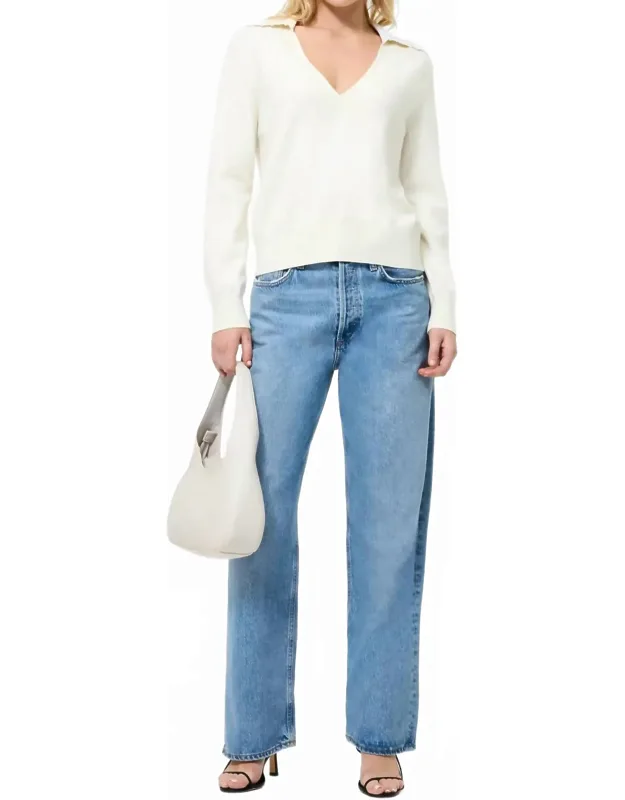 Sloane Knit Pearl Collared Sweater
