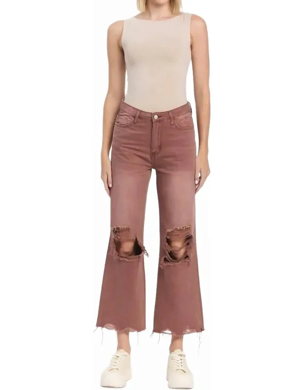 High Rise 90's Vintage Crop Flare Jeans