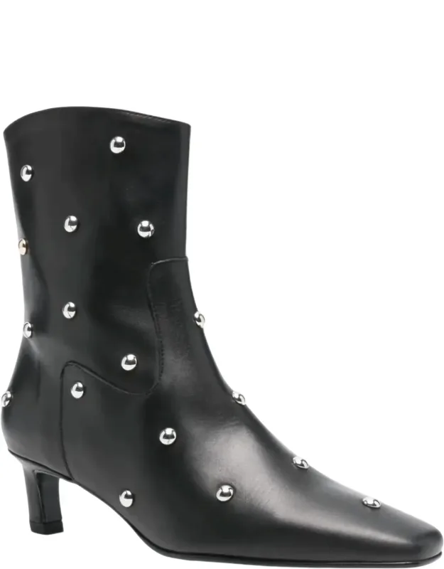Nash Studs Leather Ankle Boots