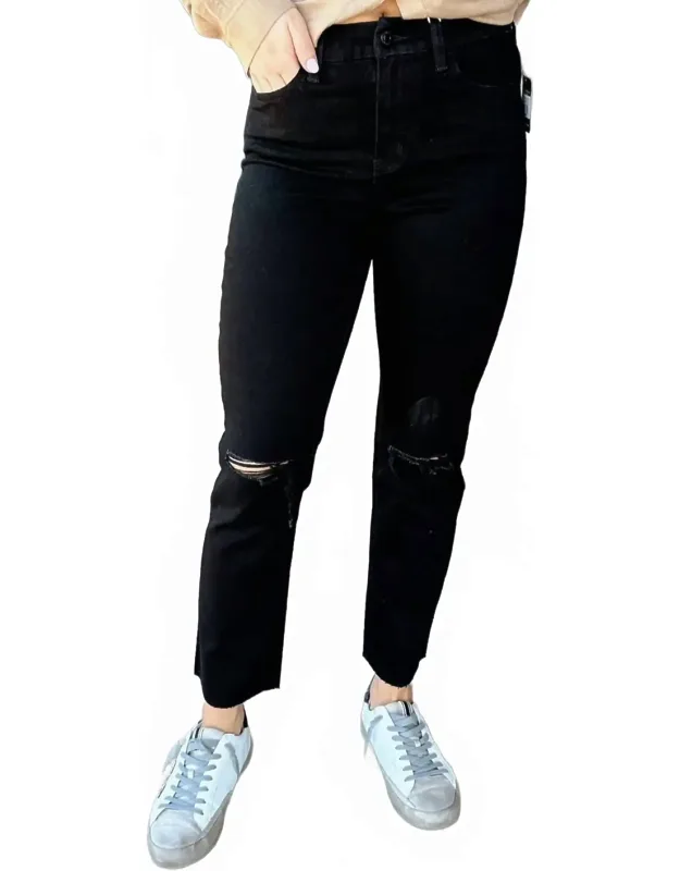 Distressed Cropped Jeans