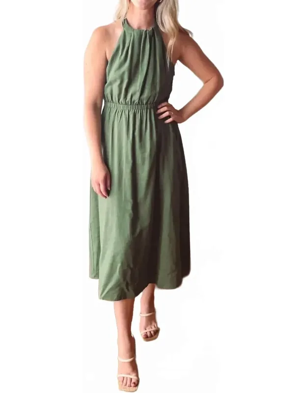 Good Day Back Detail Midi Dress