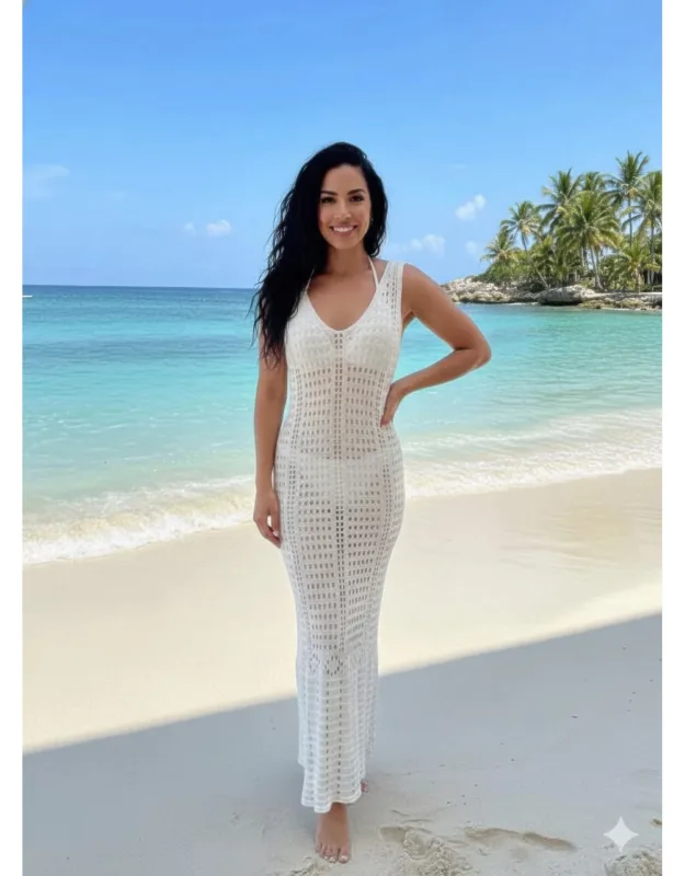 Maxi Dress Cover Up Beach Crochet