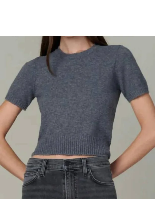 Shrunken Short Sleeve Sweater