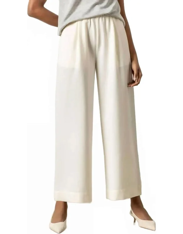 Wide Leg Pull On Pants