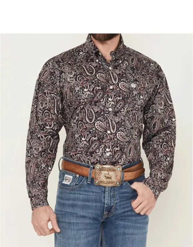 Long Sleeve Paisley Shirt