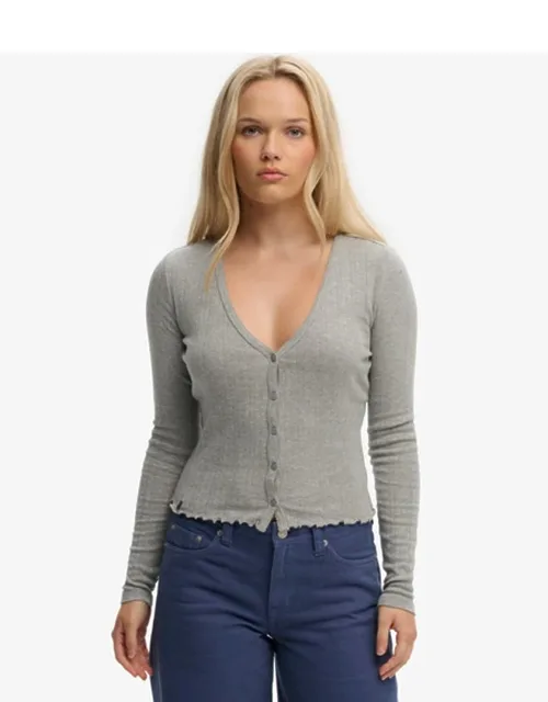 Athletic Essential Pointelle Cardigan