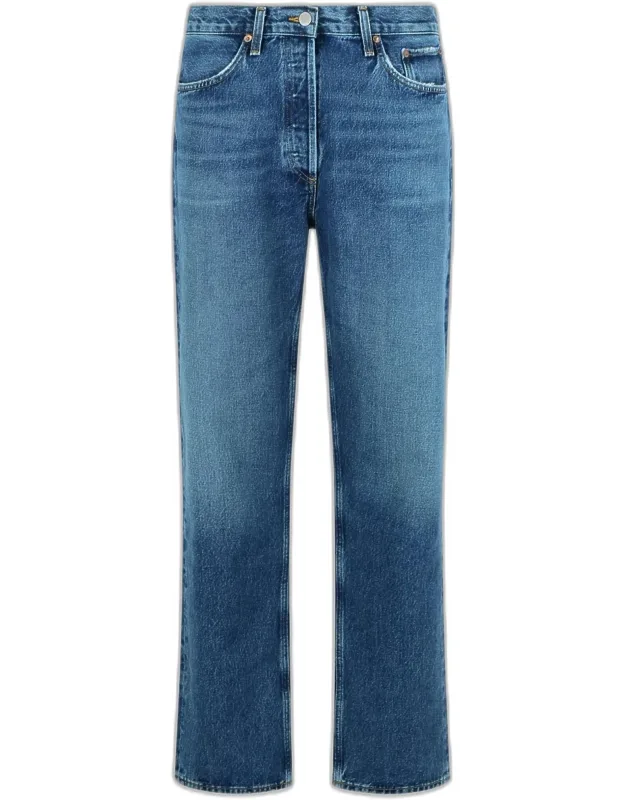 '90's Mid Rise Loose Fit Cotton Jeans