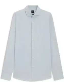 Slim-fit Shirt In Italian-made Cotton Chambray