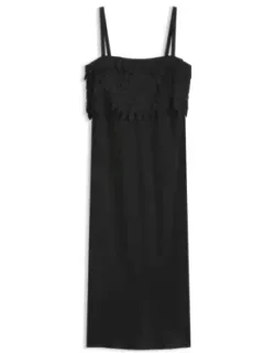 Strappy Dress With Laser-cut Shapes