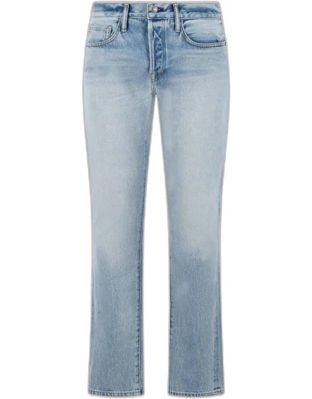 Pale Blue Cotton And Lyocell Jeans