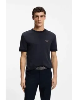 T-shirt In Wool-cotton Jacquard