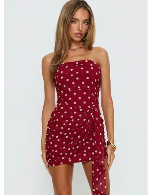 Strapless Ruched Mini Dress