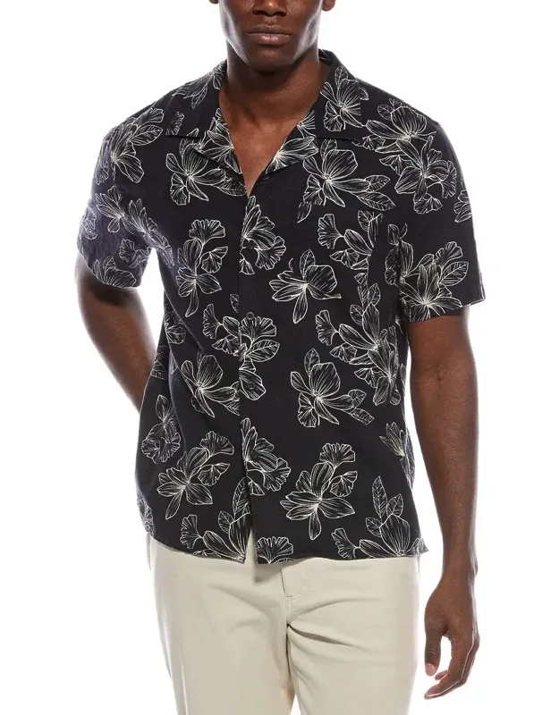 Linen-blend Cabana Shirt